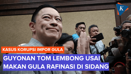Guyonan Tom Lembong Usai Makan Gula Rafinasi di Sidang: Malam Sakit Gigi
