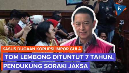 Pendukung Soraki Jaksa Saat Tom Lembong Dituntut 7 Tahun penjara